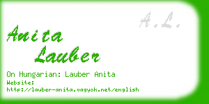 anita lauber business card